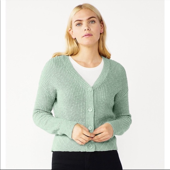 Nine West Sweaters - *SOLD* NWT Nine West Easy Cinched Waist Cardigan Grey Green Size XXL Size 5X
